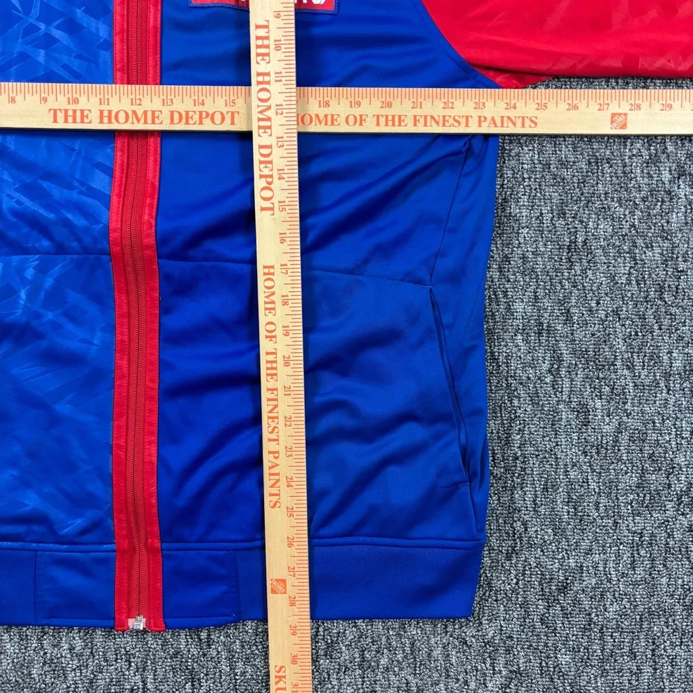 Vintage Y2K Los Angeles Clippers Adidas Basketball Track Jacket Blue Red XL